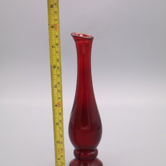 Vintage Avon Ruby Red Glass Bud Vase Apothecary Spout (Set of 3) - Picture 5 of 8